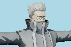 Hachikawa Ch Tokyo-Ghoul, male, man, people, human, xna, characters, rigged
